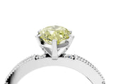 White gold Fancy Yellow Marquise  Solitaire with Pavé Band and Four-Prong Setting_32