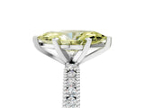 White gold Fancy Yellow Marquise  Solitaire with Pavé Band and Four-Prong Setting_33