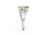 White gold Fancy Yellow Marquise  Solitaire with Pavé Twist Band and Four-Prong Setting_2