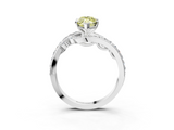 White gold Fancy Yellow Marquise  Solitaire with Pavé Twist Band and Four-Prong Setting_3
