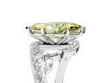 White gold Fancy Yellow Marquise  Solitaire with Pavé Twist Band and Four-Prong Setting_5