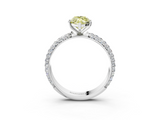 White gold Fancy Yellow Marquise  Solitaire with Pave Band and Four-Prong Setting_6