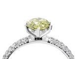 White gold Fancy Yellow Marquise  Solitaire with Pave Band and Four-Prong Setting_7