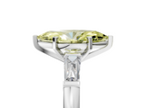 White gold Fancy Yellow Marquise  Solitaire with Tapered Baguette Side Stones on a Classic Band with Four-Prong Setting_5