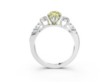 White gold Fancy Yellow Marquise  Three-Stone Diamond Ring with Pavé Split Shank and Four-Prong Setting_19