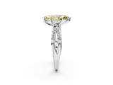 White gold Fancy Yellow Marquise  Three-Stone Diamond Ring with Pavé Split Shank and Four-Prong Setting_20