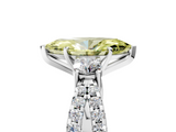 White gold Fancy Yellow Marquise  Three-Stone Diamond Ring with Pavé Split Shank and Four-Prong Setting_22
