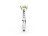 White gold Fancy Yellow Oval  Brilliant Channel-Set Solitaire Ring with Four-Prong Setting_22