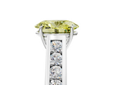 White gold Fancy Yellow Oval  Brilliant Channel-Set Solitaire Ring with Four-Prong Setting_25