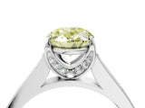 White gold Fancy Yellow Oval  Brilliant Cut Diamond Engagement Ring with Pavé Band and Four-Prong Setting_53