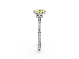 White gold Fancy Yellow Oval  Brilliant Pavé Band Solitaire with Four-Prong Setting_43
