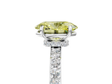 White gold Fancy Yellow Oval  Brilliant Pavé Band Solitaire with Four-Prong Setting_46