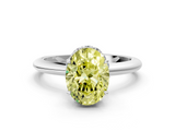 White gold Fancy Yellow Oval  Brilliant Solitaire Engagement Ring with Six-Prong Setting and Classic Band_20