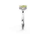 White gold Fancy Yellow Oval  Brilliant Solitaire Engagement Ring with Six-Prong Setting and Classic Band_22