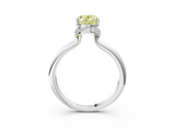 White gold Fancy Yellow Oval  Brilliant Solitaire Engagement Ring with Six-Prong Setting and Classic Band_23