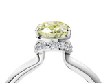 White gold Fancy Yellow Oval  Brilliant Solitaire Engagement Ring with Six-Prong Setting and Classic Band_24