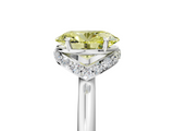 White gold Fancy Yellow Oval  Brilliant Solitaire Engagement Ring with Six-Prong Setting and Classic Band_25