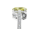 White gold Fancy Yellow Oval  Cut Cathedral Pave Diamond Engagement Ring with Six-Prong Setting_37