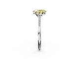 White gold Fancy Yellow Oval  Cut Channel Set Solitaire Engagement Ring with Four-Prong Setting_238