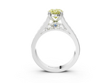 White gold Fancy Yellow Oval  Cut Channel Set Solitaire Engagement Ring with Prong Setting_23
