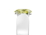 White gold Fancy Yellow Oval Cut Cut Diamond Channel Set Solitaire Ring with Four-Prong Setting_149
