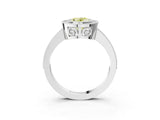 White gold Fancy Yellow Oval Cut Cut Halo Pavé Diamond Ring_3