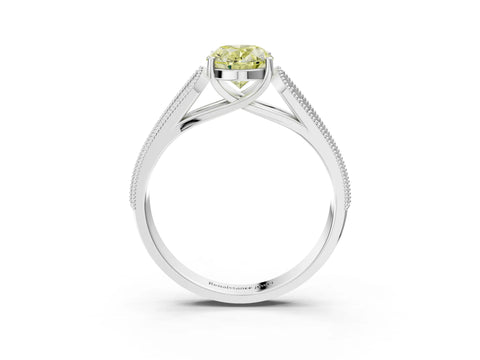 White gold Fancy Yellow Oval Cut Cut Pave Split Shank Engagement Ring with Four-Prong Setting_15