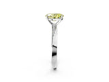White gold Fancy Yellow Oval Cut Diamond Engagement Ring with Side Stone Accents and Four-Prong Setting_14