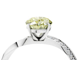 White gold Fancy Yellow Oval Cut Diamond Engagement Ring with Side Stone Accents and Four-Prong Setting_28