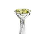 White gold Fancy Yellow Oval Cut Diamond Engagement Ring with Side Stone Accents and Four-Prong Setting_29