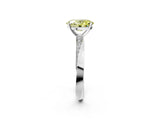 White gold Fancy Yellow Oval Cut Diamond Engagement Ring with Side Stone Accents and Four-Prong Setting_44