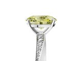 White gold Fancy Yellow Oval Cut Diamond Engagement Ring with Side Stone Accents and Four-Prong Setting_47