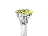 White gold Fancy Yellow Oval  Cut Diamond Five-Stone Prong Set White Gold Ring_37