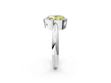 White gold Fancy Yellow Oval  Cut Diamond Halo Engagement Ring with Split Shank and Four-Prong Setting_92