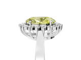 White gold Fancy Yellow Oval  Cut Diamond Halo Ring with Round Brilliant Halo and Solitaire Band_78