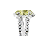 White gold Fancy Yellow Oval Cut Diamond Halo Split Shank Engagement Ring_92