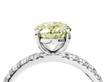 White gold Fancy Yellow Oval  Cut Diamond Pavé Band with Four-Prong Setting_27