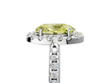 White gold Fancy Yellow Oval Cut Diamond Pavé Halo Ring with Four-Prong Setting_65