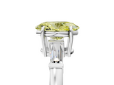 White gold Fancy Yellow Oval  Cut Diamond Ring with Tapered Baguette Side Stones in Four-Prong Setting_8