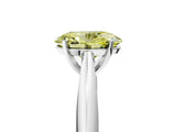 White gold Fancy Yellow Oval Cut Diamond Solitaire Engagement Ring with Cathedral Setting and Four-Prong Mount_18