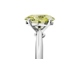 White gold Fancy Yellow Oval Cut Diamond Solitaire Engagement Ring with Classic Band and Four-Prong Setting_121