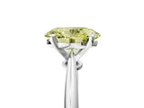 White gold Fancy Yellow Oval Cut Diamond Solitaire Engagement Ring with Classic Band and Four-Prong Setting_17