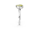 White gold Fancy Yellow Oval Cut Diamond Solitaire Engagement Ring with Four-Prong Setting and Classic Band_22