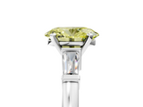 White gold Fancy Yellow Oval  Cut Diamond Solitaire Ring with Tapered Baguette Accents and Four-Prong Setting_47