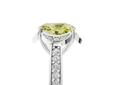 White gold Fancy Yellow Oval  Cut Halo Diamond Ring with Channel Set Band and Four-Prong Setting_37
