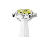 White gold Fancy Yellow Oval  Cut Halo Solitaire Engagement Ring with Square Band and Four-Prong Setting_17