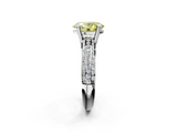 White gold Fancy Yellow Oval  Cut Pave Diamond Engagement Ring with Channel Set Band and Four-Prong Setting_21