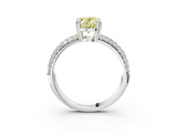 White gold Fancy Yellow Oval  Cut Pave Diamond Engagement Ring with Channel Set Band and Four-Prong Setting_23