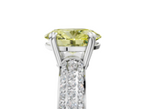 White gold Fancy Yellow Oval  Cut Pave Diamond Engagement Ring with Channel Set Band and Four-Prong Setting_25