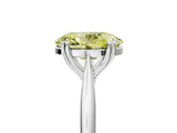 White gold Fancy Yellow Oval Cut Solitaire Diamond Ring with Six-Prong Setting and Classic Band_114